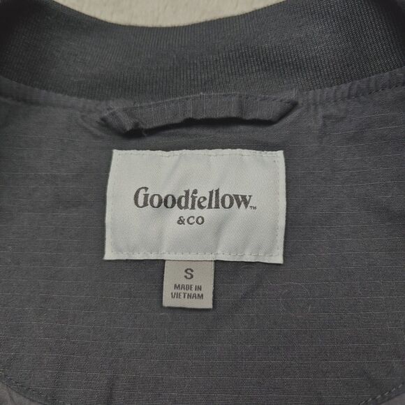 Goodfellow Tech Bomber Jacket Men's S Grey Utility Lightweight Lined Cotton - Picture 5 of 8